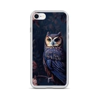 Image 1 of Gothic Rococo Dark Flowers and Owl Clear Case for iPhone®