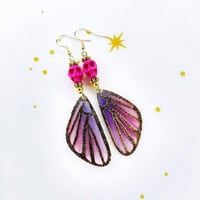 Image 3 of Skull + Wings Earrings
