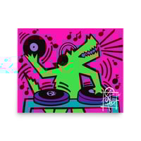 Image 1 of “Haring’d DJ gator” matte fine art print 