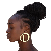 Image 1 of Custom Initial Earrings 