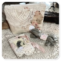 Image 10 of French style sewing zipper purse and needle book and seam binding ribbon