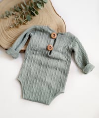 Image 3 of Boys bodysuit Shawn-1 | size 9-12 months | sage | sitter