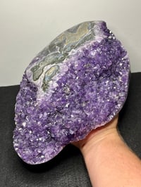 Image 3 of Large Amethyst & Polished Agate Statement Piece #3008