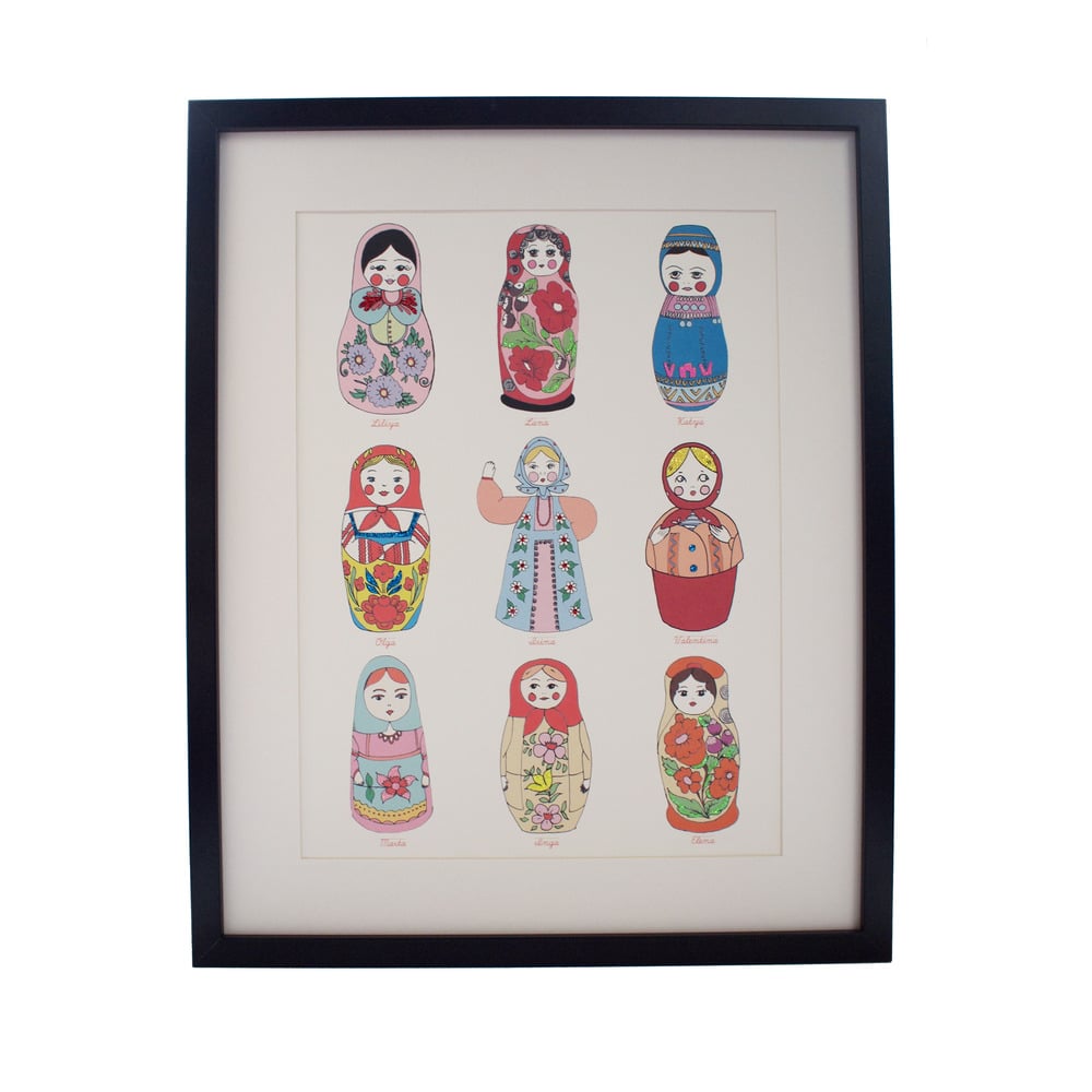 Limited Edition Hand Decorated Russian Doll Print