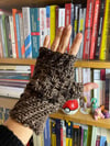Brown Fingerless Gloves (Non-Vegan Materials)