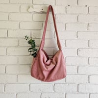 Image 1 of Dusty Pink Cord ~ Cozy Carry All Bag