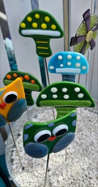 Image 1 of Whimsical Mushroom Plant Pick