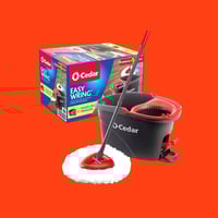 Image 1 of O-Cedar EasyWring Microfiber Spin Mop with Bucket System