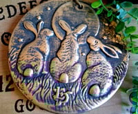 Lisa Parker moon shadows ceramic plaque 