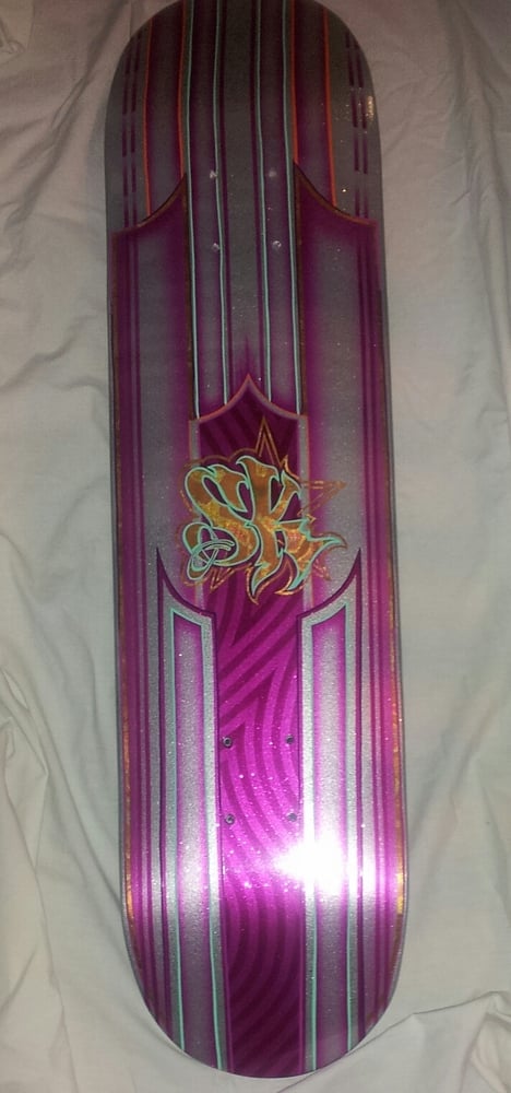 Image of Custom painted skateboard