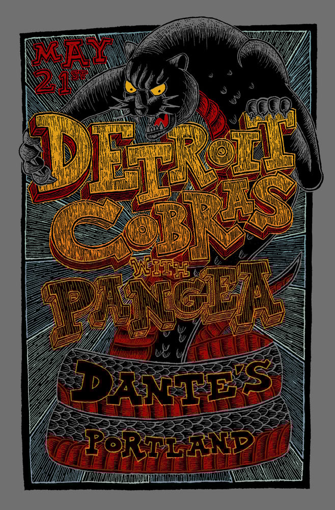 Image of Detroit Cobras/Pangea Show Poster