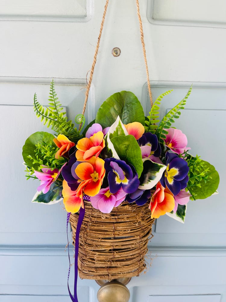 Image of Pansy Wall Basket 