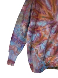 Image 3 of S/M Pocket Hoodie Pullover in Muted Spiral Ice Dye