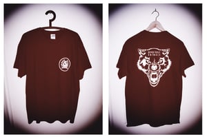 Image of Maroon Wolf Tee (Back & Front)