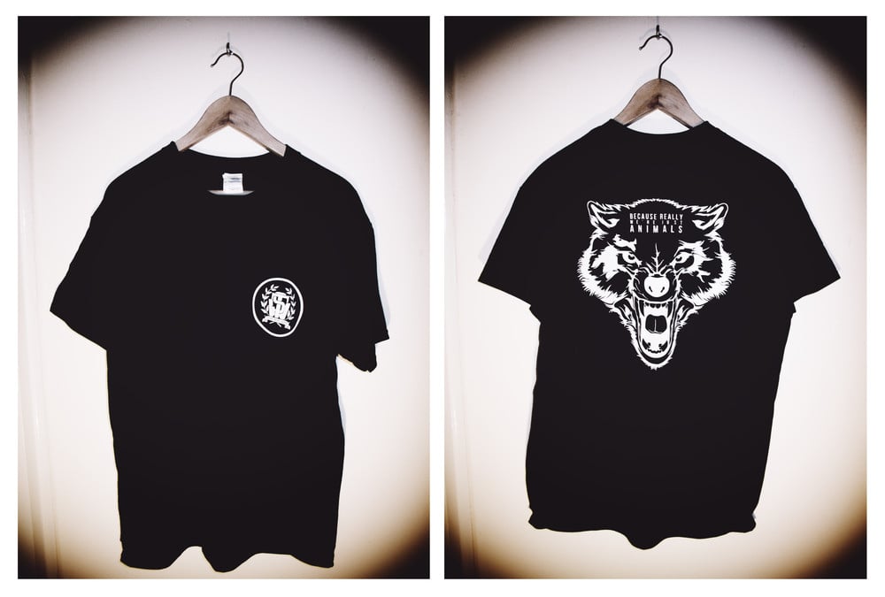 Image of Black Wolf Tee (Back & Front)