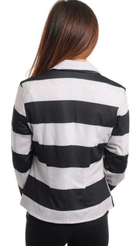 Image of Grey/Black striped blazer