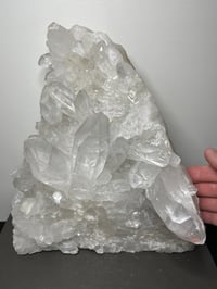 Image 18 of Large Double Sided Clear Quartz Points Cluster Statement Piece | Brazil #2053