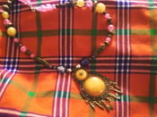 Image of Beaded necklace with large pendant