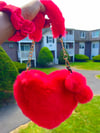 Heart Shaped Furry Bag