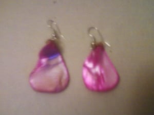 Image of Pink shell earrings
