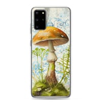 Image 14 of Gorgeous Blue Filigree and Orange Mushroom Fungus Clear Case for Samsung®