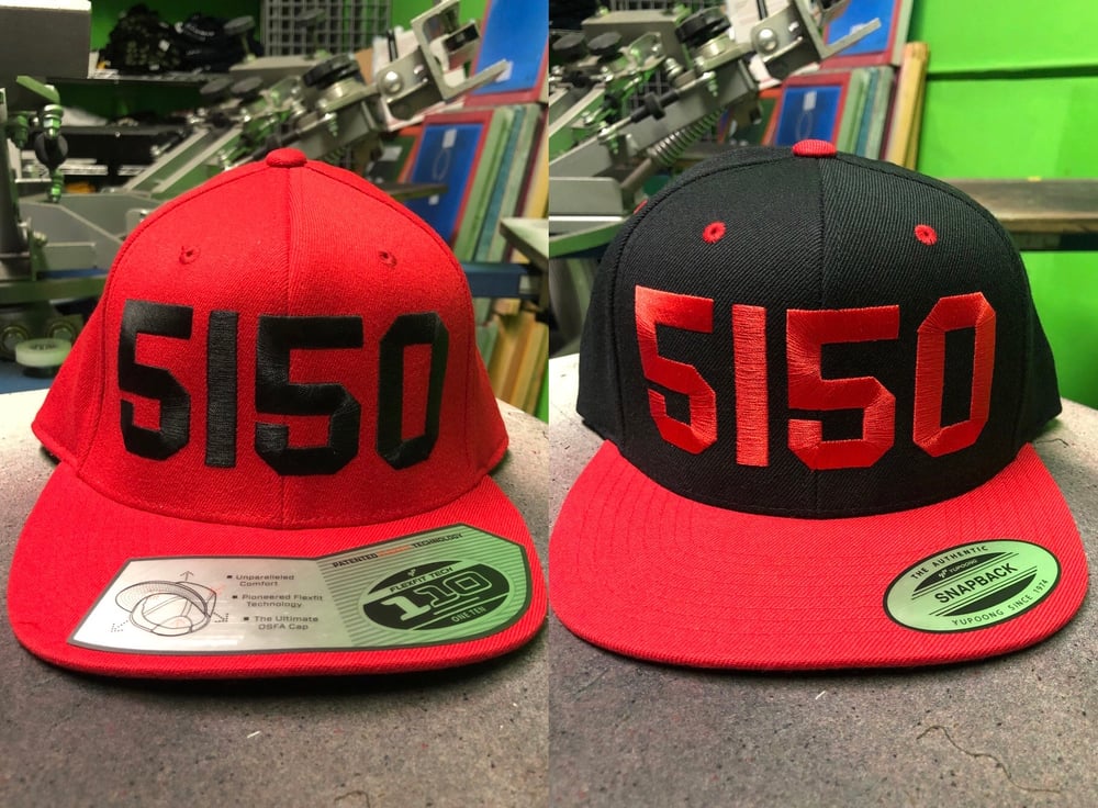 Image of 5150 Bulls Red/Blk Snapbacks 