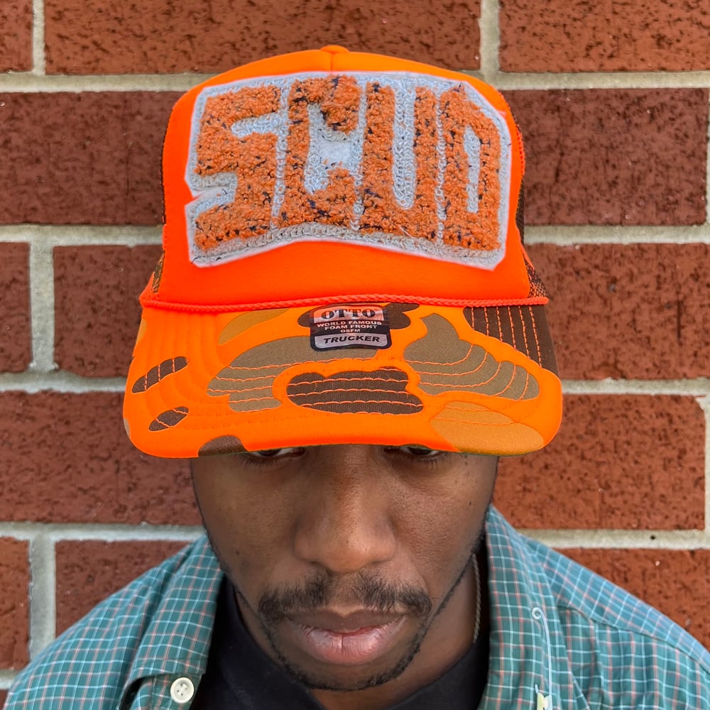 Image of Chainstitch Patch Trucker Hat "SCUD"