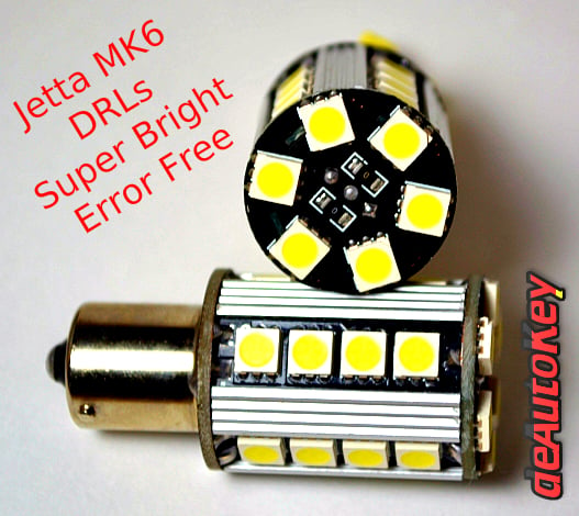 Image of DRLs - Error free Super Bright Crisp White - 1156 26 SMD LED fits: Jetta MK6 
