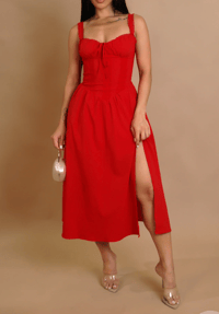 Image 1 of Get At Me Red Maxi Dress 