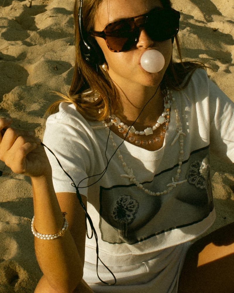 Image of White moonstone waist chain