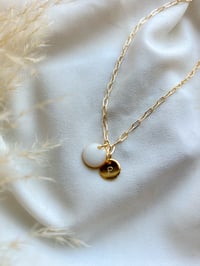 Image 2 of BM Paperclip Chain Gold Plated  (Initial Stamp & opal option available below)