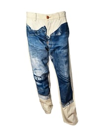 Image 5 of Rare men’s Jean Paul Gaultier Jeans trompe l’œil denim print pants 