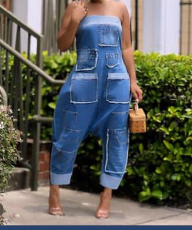 Image of Denim jumpsuit