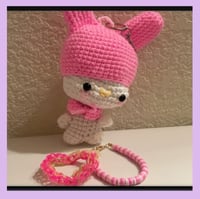 Image 1 of Mini My Melody bag chain w/ 2 Cutsie bracelets