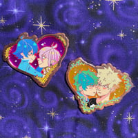 Image 1 of IruAzz and BakuDeku Heart Pins