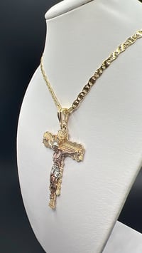 Image 1 of GOLD JESUS CROSS NECKLACE