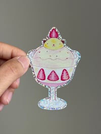 parfait cat glitter sticker 