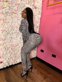 Image 2 of Black & White Pokadot Bodysuit