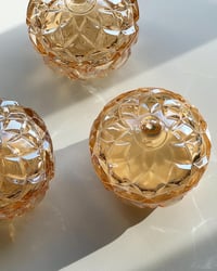 Image 1 of VINTAGE GOLD CRYSTAL CANDLE