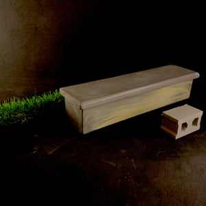 Image of Straight Bench/Planter (Grey Top, Slime Green and Grey Base)