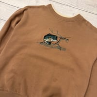 Image 2 of Vintage Brown Bass Crewneck - L