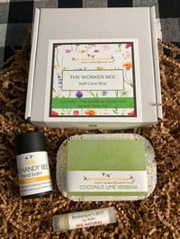 Image 1 of The Worker Bee Coconut Lime Verbena Honeybee Body Bar Self Care Box