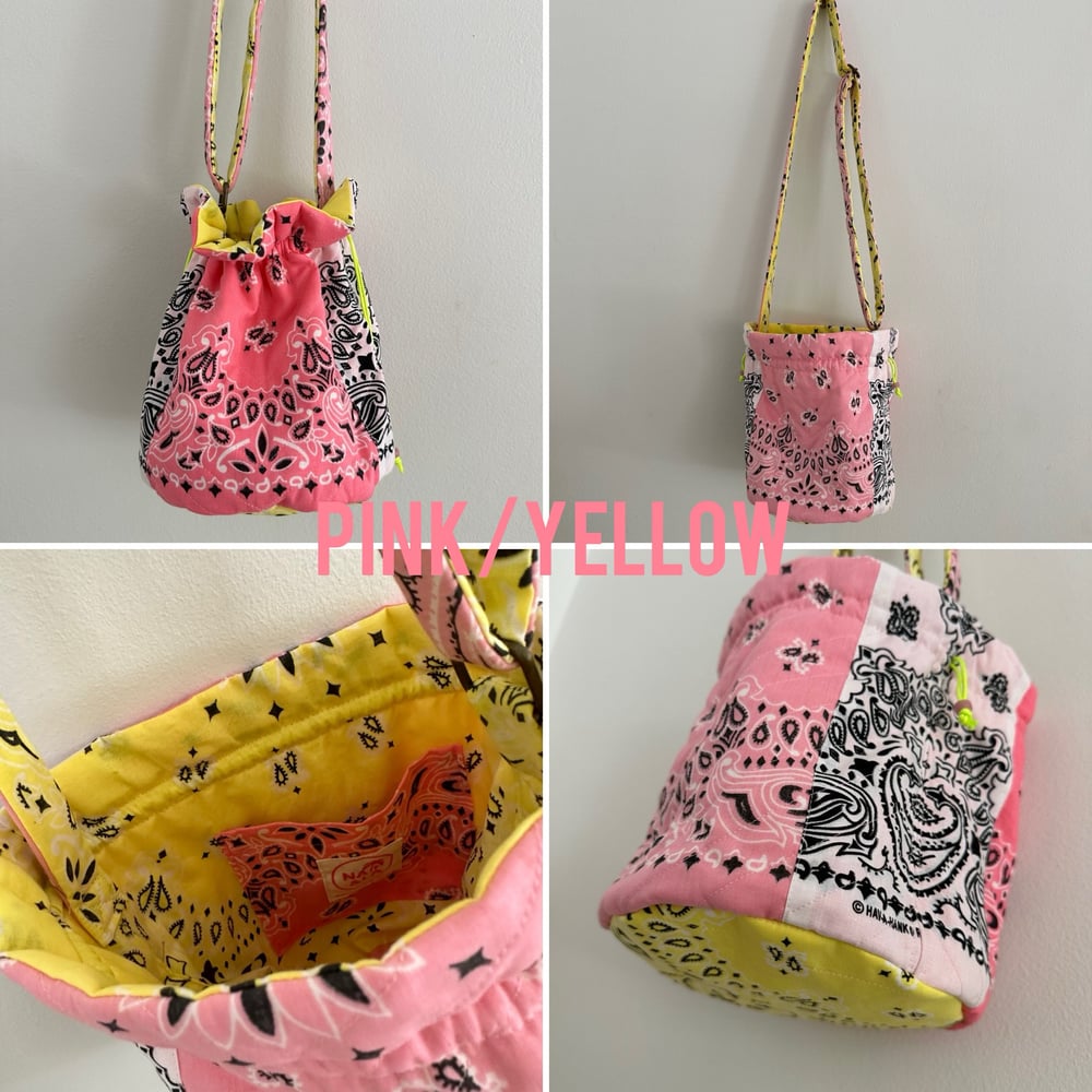 Image of Quilted bandana bucket bag