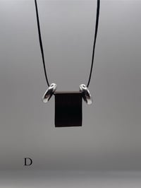 Image 6 of Sterling Silver & Ebony Bead Cord Necklace