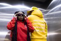 Image 5 of RED DELUXE FLEECE HOODIE 