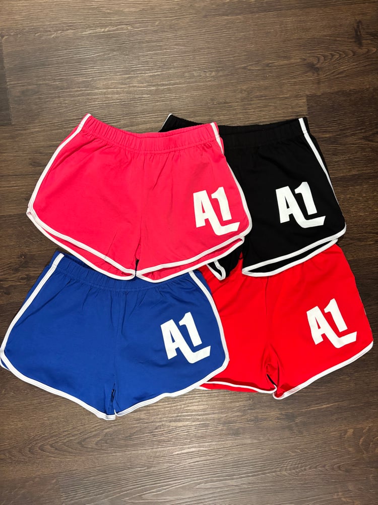 Image of A1SD1 Women Shorts (Pink & White)