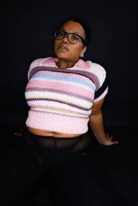 Image 2 of Hand Knit Collared Top