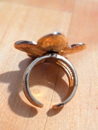 Image 3 of Bague fleur en acier inoxydable 