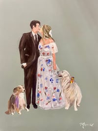 Image 3 of Custom family canvas portrait 