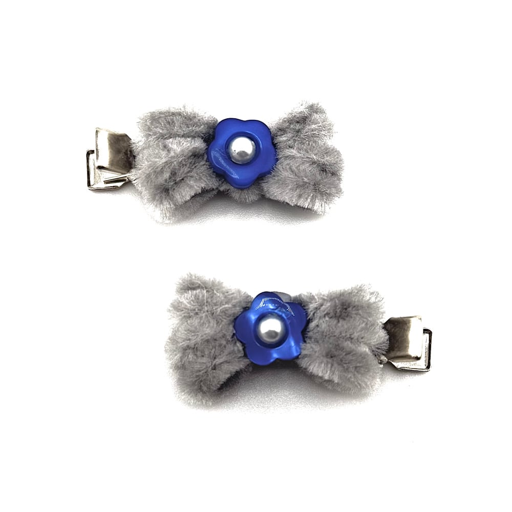 Image of Baby Fuzzy Bow Clips